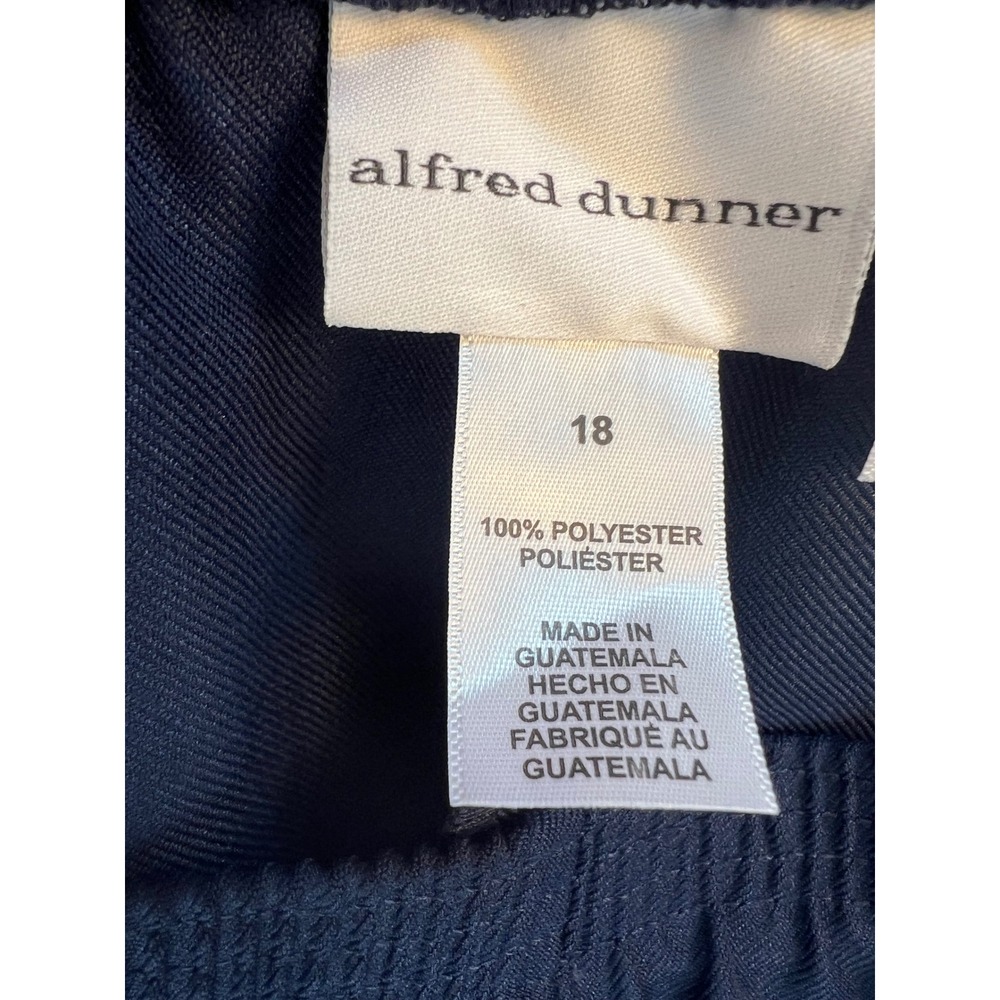 Alfred Dunner Classics Navy Blue Pull On Elastic Waist Pants Women's Size‎ 18 - Picture 9 of 10